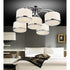 CWI Lighting Frosted 5 Light Drum Shade Flush Mount With Chrome Model: 5479C30C-5