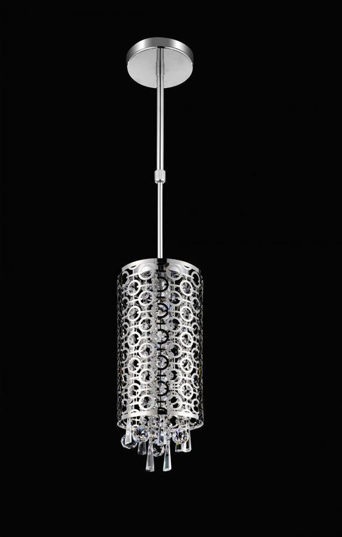 CWI Lighting Galant 2 Light Drum Shade Mini Pendant With Chrome Model: 5430P6ST-R