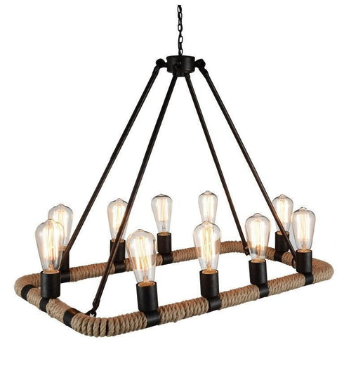 CWI Lighting Ganges 10 Light Up Chandelier With Brown Finish Model: 9671P32-10-130