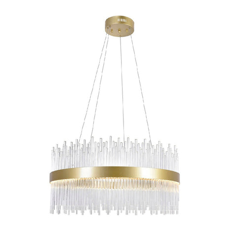 CWI Lighting Genevieve LED Chandelier With Medallion Gold Model: 1063P24-169