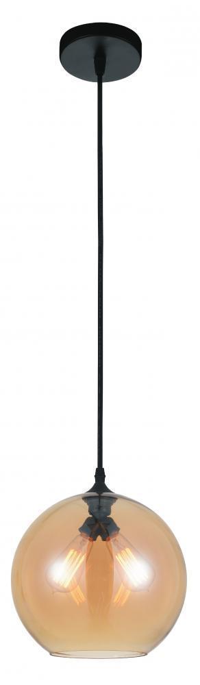 CWI Lighting Glass 2 Light Down Mini Pendant With Transparent Model: 5553P12 - AMBER (2L)