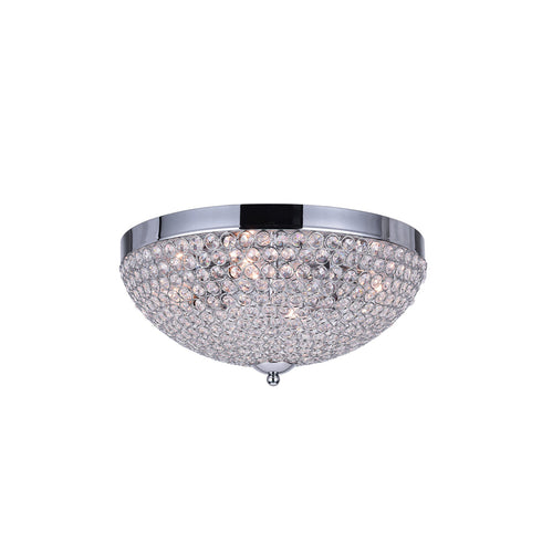CWI Lighting Globe 4 Light Bowl Flush Mount With Chrome Finish Model: QS8357C16C