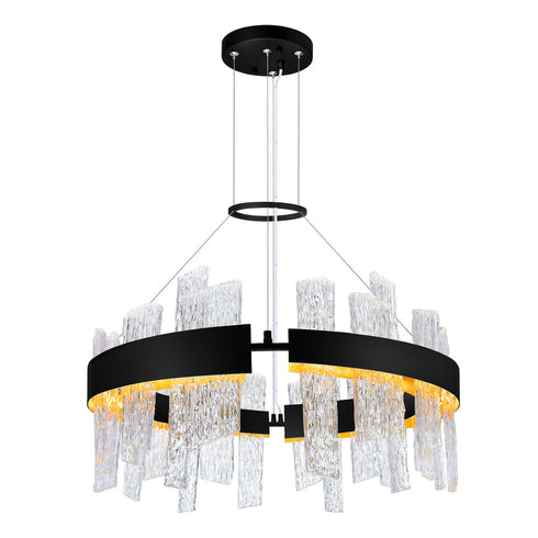 CWI Lighting Guadiana 24 Inch LED Black Chandelier Model: 1246P24-101-A
