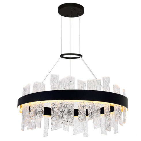 CWI Lighting Guadiana 32 Inch LED Black Chandelier Model: 1246P32-101