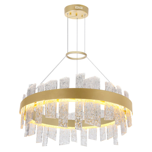 CWI Lighting Guadiana 32 Inch LED Satin Gold Chandelier Model: 1246P32-602