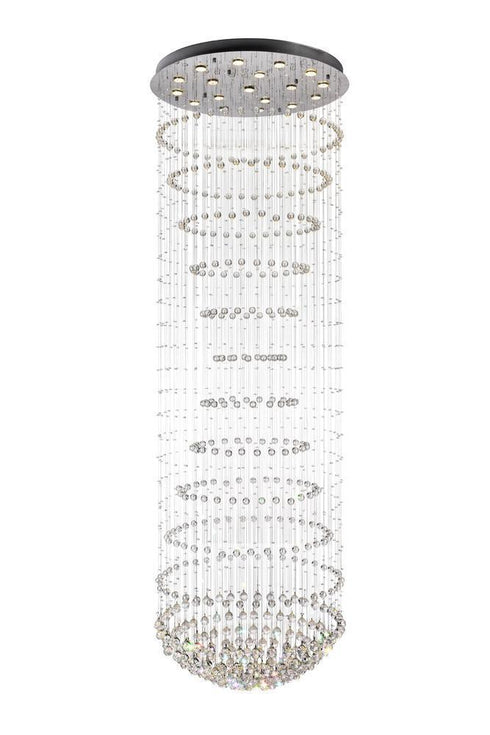 CWI Lighting Hallway 18 Light Flush Mount With Chrome Finish Model: 6630C35C