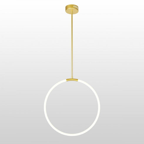 CWI Lighting Hoops 1 Light LED Chandelier With Satin Gold Finish Model: 1273P24-1-602