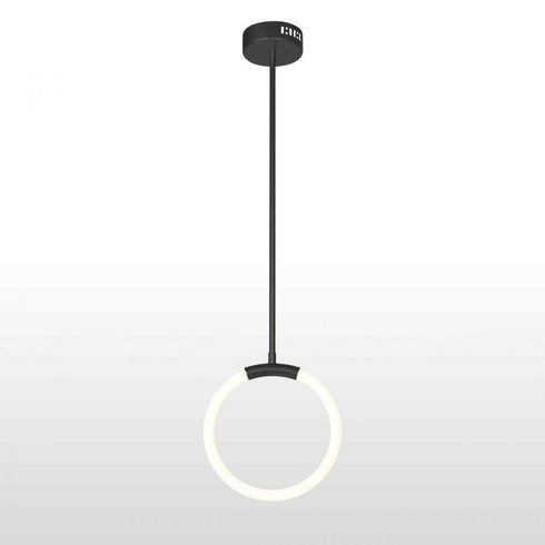 CWI Lighting Hoops 1 Light LED Pendant With Black Finish Model: 1273P10-1-101