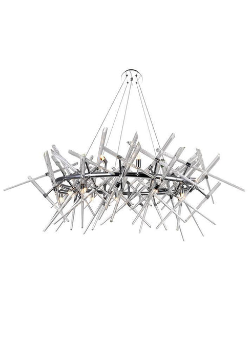 CWI Lighting Icicle 12 Light Chandelier With Chrome Finish Model: 1154P43-12-601-O