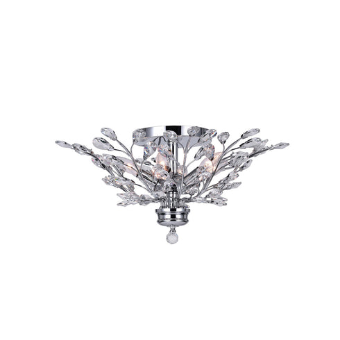 CWI Lighting Ivy 3 Light Drum Shade Flush Mount With Chrome Model: 5206C16C