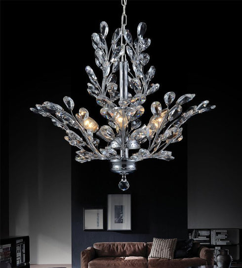 CWI Lighting Ivy 6 Light Chandelier With Chrome Finish Model: 5206P22C