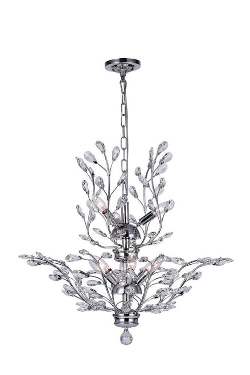 CWI Lighting Ivy 9 Light Chandelier With Chrome Finish Model: 5206P28C