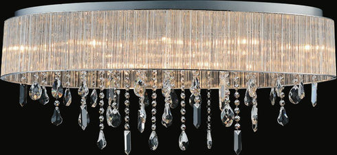 CWI Lighting Jacquimo 10 Light Drum Shade Flush Mount With Chrome Model: 5558C34C-O