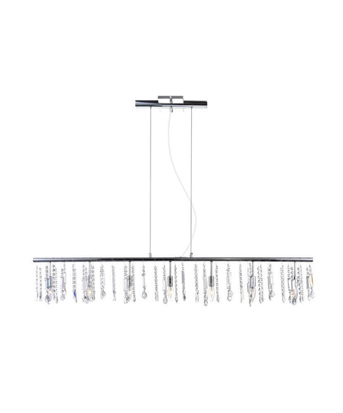 CWI Lighting Janine 7 Light Down Chandelier With Chrome Finish Model: 5549P54C