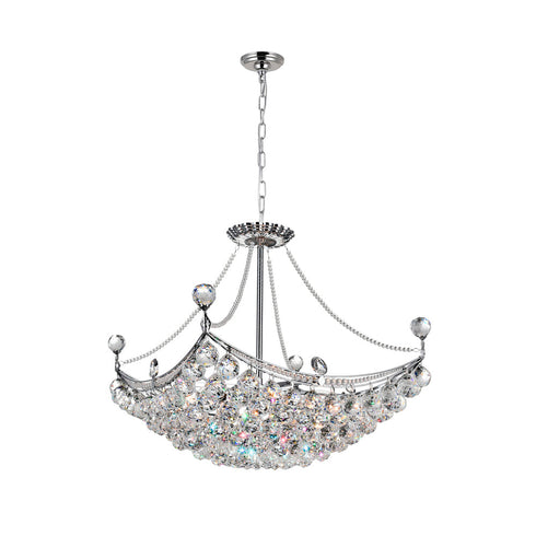 CWI Lighting Jasmine 8 Light Down Chandelier With Chrome Finish Model: 8041P20C-S