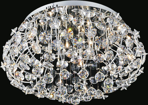 CWI Lighting Josie 10 Light Flush Mount With Chrome Finish Model: 5043C24C