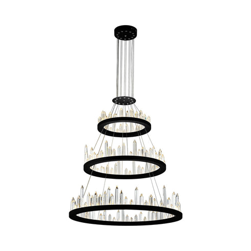 CWI Lighting Juliette LED Chandelier With Black Finish Model: 1043P32-3-101