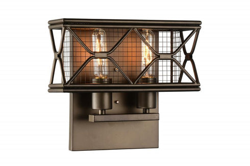 CWI Lighting Kali 2 Light Wall Sconce With Light Brown Finish Model: 9914W12-2-204