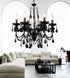 CWI Lighting Keen 6 Light Up Chandelier With Black Finish Model: 5095P22B-6