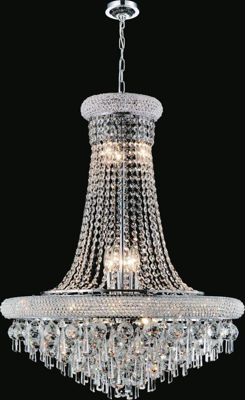 CWI Lighting Kingdom 9 Light Down Chandelier With Chrome Finish Model: 8040P20C