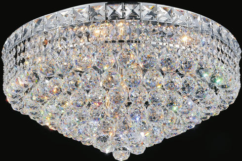 CWI Lighting Luminous 10 Light Flush Mount With Chrome Finish Model: 8002C22C