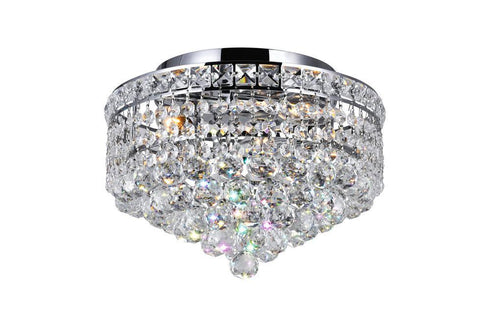 CWI Lighting Luminous 3 Light Flush Mount With Chrome Model: 8002C12C
