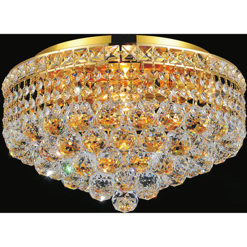 CWI Lighting Luminous 5 Light Flush Mount With Gold Finish Model: 8002C16G