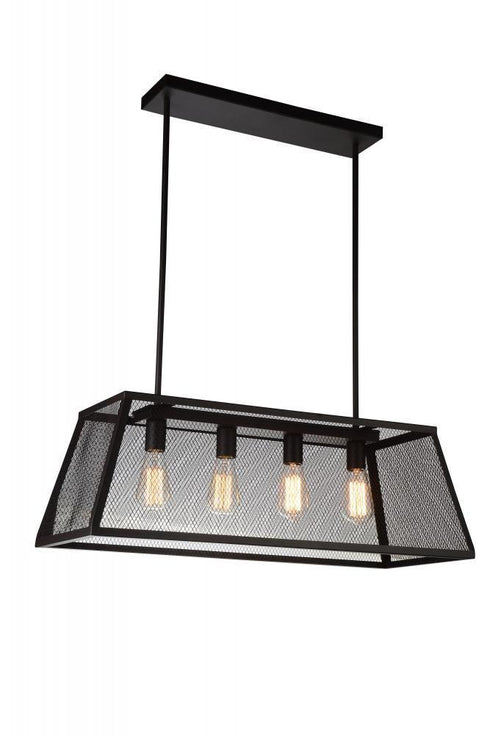 CWI Lighting Macleay 4 Light Down Chandelier With Black Finish Model: 9601P31-4-101-A