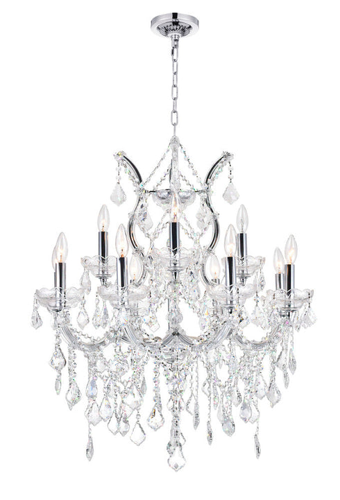 CWI Lighting Maria Theresa 13 Light Up Chandelier With Chrome Finish Model: 8311P30C-13 (CLEAR)