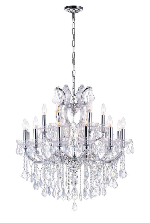 CWI Lighting Maria Theresa 19 Light Up Chandelier With Chrome Finish Model: 8318P30C-19 (CLEAR)