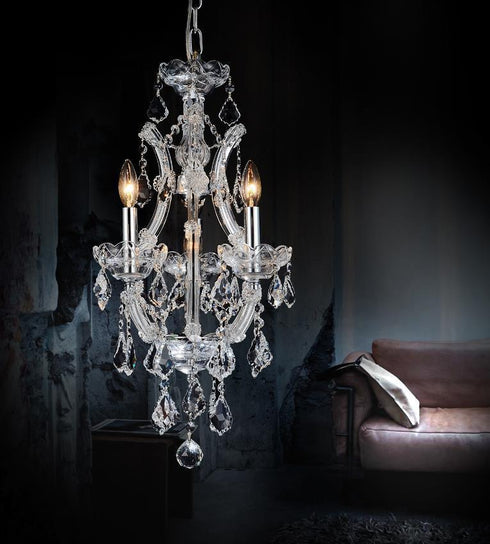 CWI Lighting Maria Theresa 4 Light Up Mini Chandelier With Chrome Finish Model: 8311P12C-3