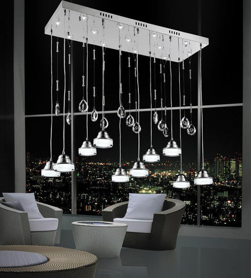 CWI Lighting Mariann LED Down Chandelier With Chrome Finish Model: 5447P32C-RC-LED
