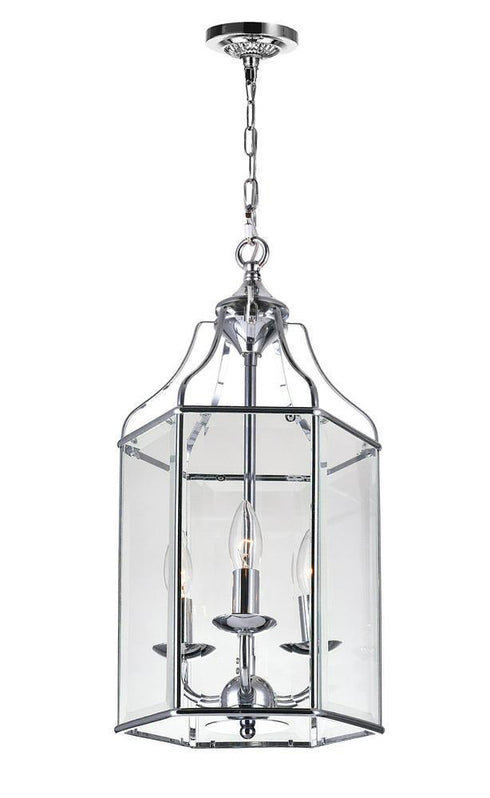 CWI Lighting Maury 3 Light Up Chandelier With Chrome Finish Model: 9917P10-3-601