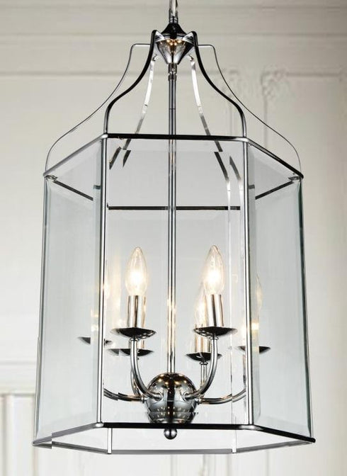 CWI Lighting Maury 6 Light Up Chandelier With Chrome Finish Model: 9917P16-6-601
