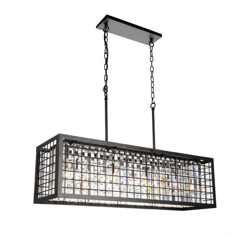 CWI Lighting Meghna 4 Light Down Chandelier With Brown Finish Model: 9697P36-4-192