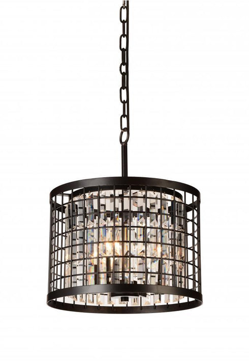 CWI Lighting Meghna 4 Light Up Chandelier With Brown Finish Model: 9697P14-4-192