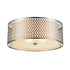 CWI Lighting Mikayla 3 Light Drum Shade Flush Mount With Satin Model: 5555C17SN