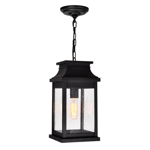 CWI Lighting Milford 1 Light Outdoor Black Pendant Model: 0418P7S-1