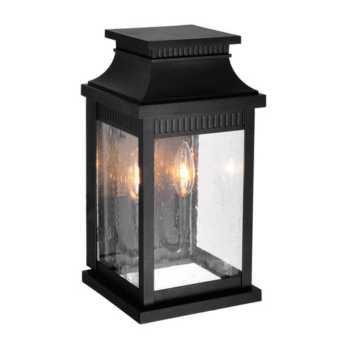 CWI Lighting Milford 2 Light Outdoor Black Wall Lantern Model: 0418W7S-2