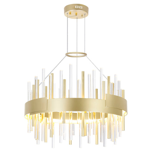 CWI Lighting Millipede 20 Inch LED Satin Gold Chandelier Model: 1245P20-602