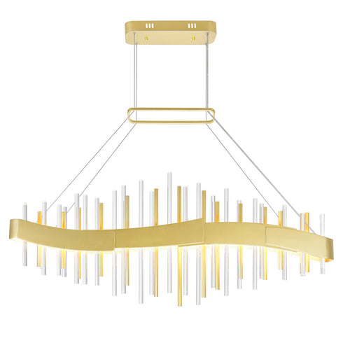 CWI Lighting Millipede 40 Inch LED Satin Gold Chandelier Model: 1245P40-602