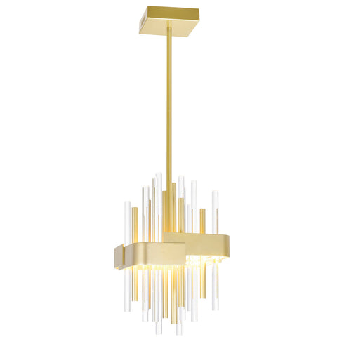 CWI Lighting Millipede 8 Inch LED Satin Gold Mini Pendant Model: 1245P8-602