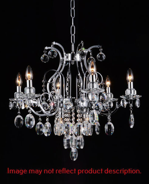 CWI Lighting Minoan 8 Light Up Chandelier With Chrome Finish Model: 5531P26C-8