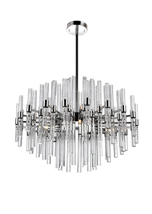 CWI Lighting Miroir 10 Light Chandelier With Polished Nickel Model: 1137P26-10-613