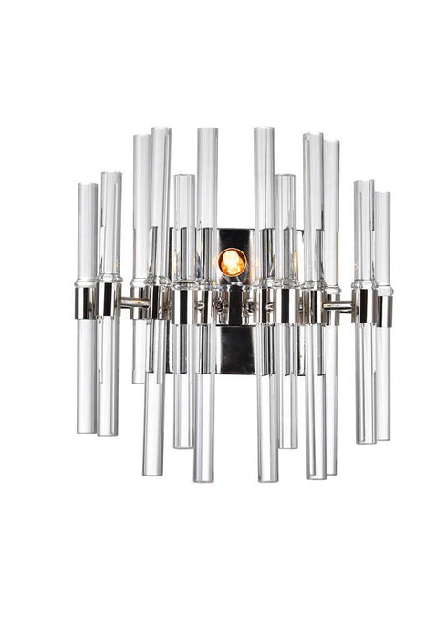CWI Lighting Miroir 2 Light Wall Light With Polished Nickel Model: 1137W10-1-613