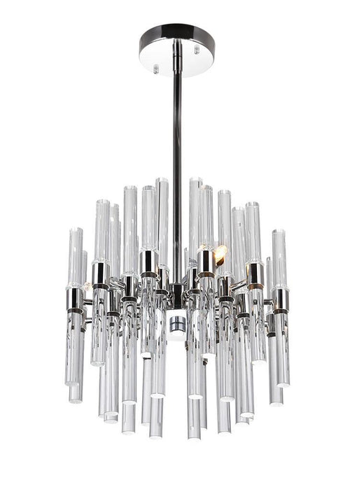 CWI Lighting Miroir 3 Light Mini Chandelier With Polished Nickel Model: 1137P10-3-613