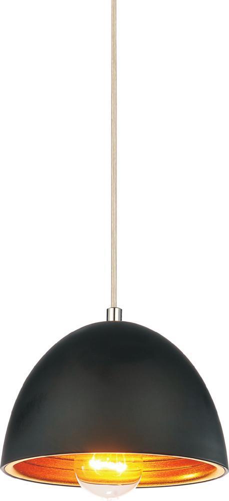 CWI Lighting Modest 1 Light Down Mini Pendant With Black Finish Model: 9630P7-1-101