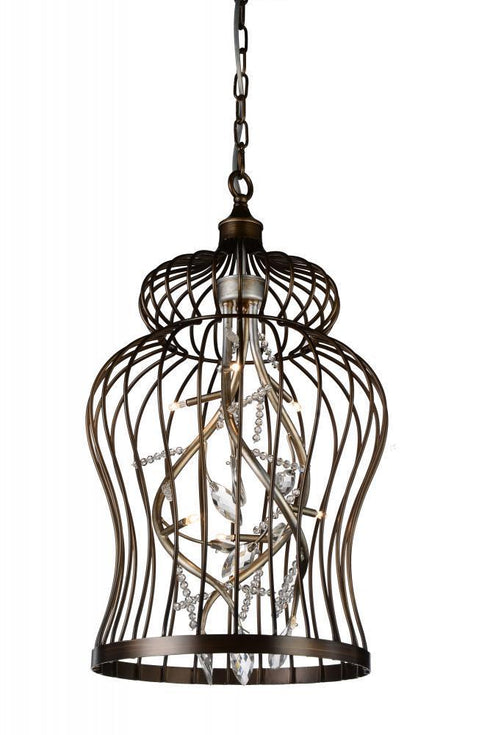 CWI Lighting Molus 6 Light Down Chandelier With Antique Gold Model: 9887P14-6-182