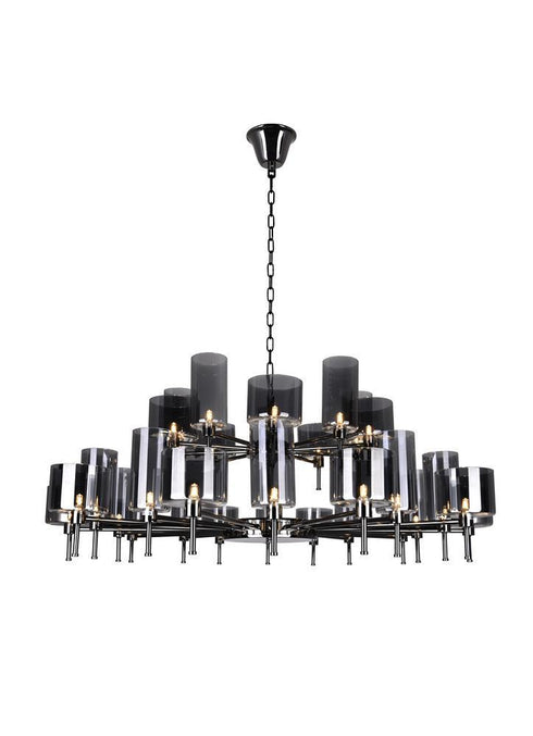 CWI Lighting Montoya 30 Light Up Chandelier With Pearl Black Model: 5526P48-30-612