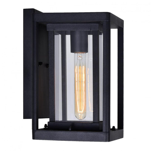 CWI Lighting Mulvane 1 Light Black Outdoor Wall Light Model: 0415W7-1-101